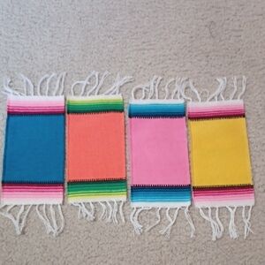 Set Of Four Mexican Style Coasters